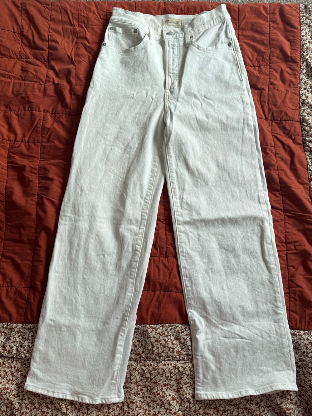 Perfect Vintage Wide Leg Crop White Women's Jeans — High Rise